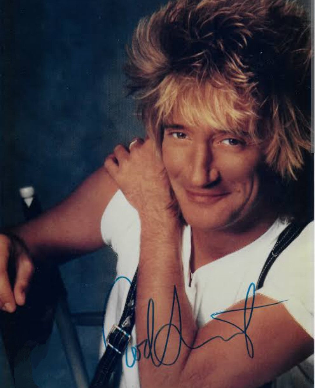 Rod Stewart signed autographed photo happy face