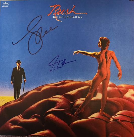 Rush signed hemispheres album Boston memorabilia