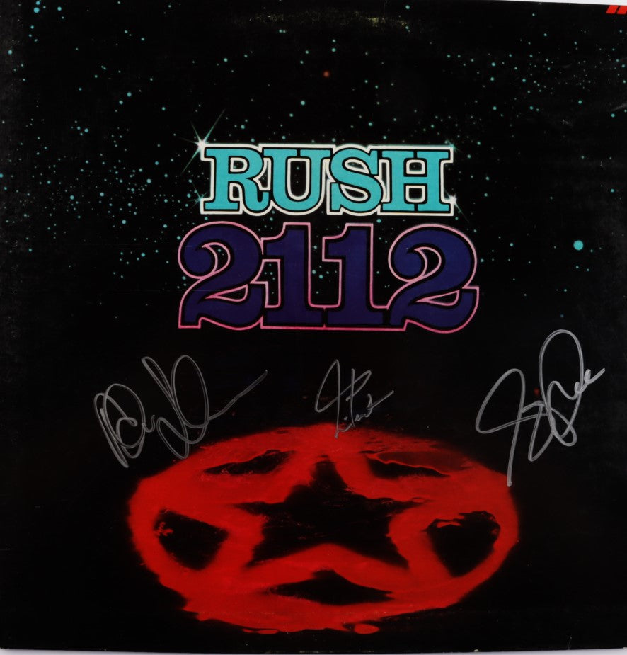 RUSH Band signed autographed album COA Hologram 2112