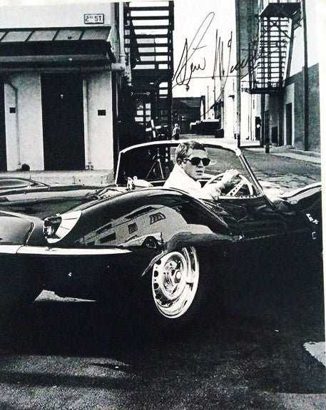 STEVE MCQUEEN signed autographed photo cool car driving pic