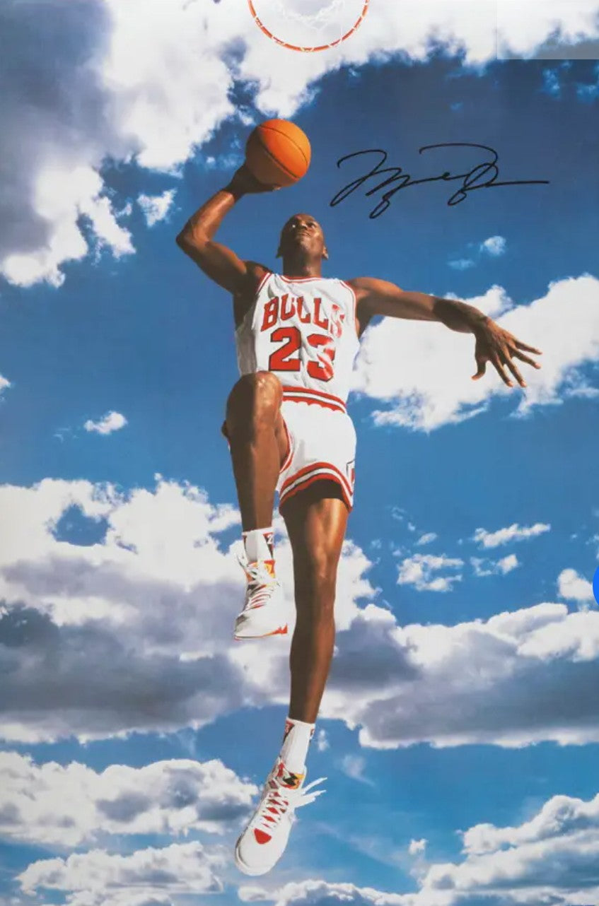 MICHAEL JORDAN Signed Photo  Floating On Air coa Hologram 