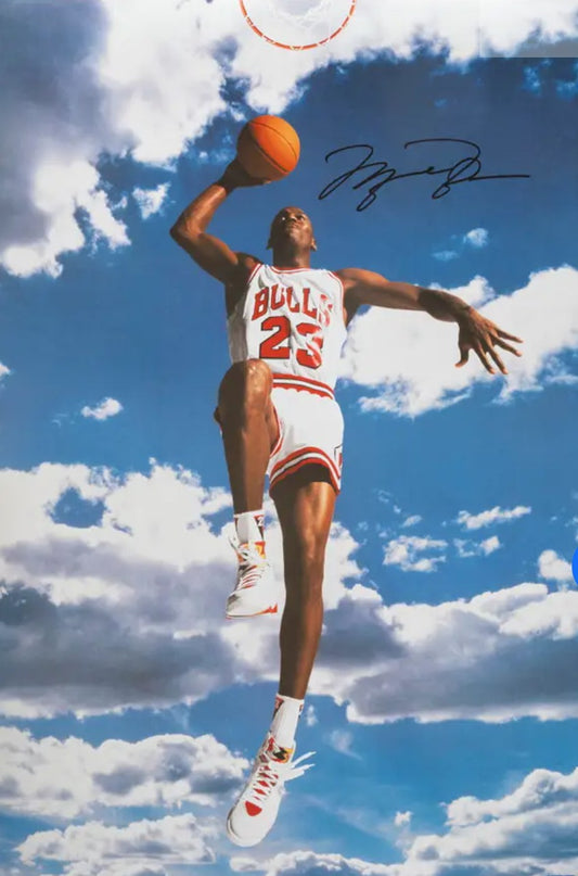 MICHAEL JORDAN Signed Photo  Floating On Air coa Hologram 