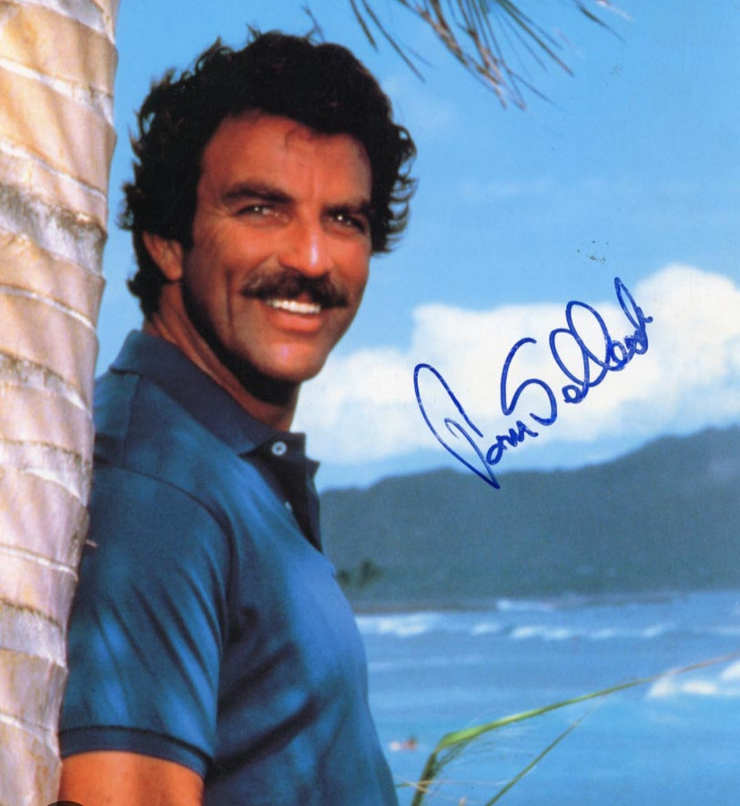 Tom Selleck signed photo blue marker Beckett Autographs