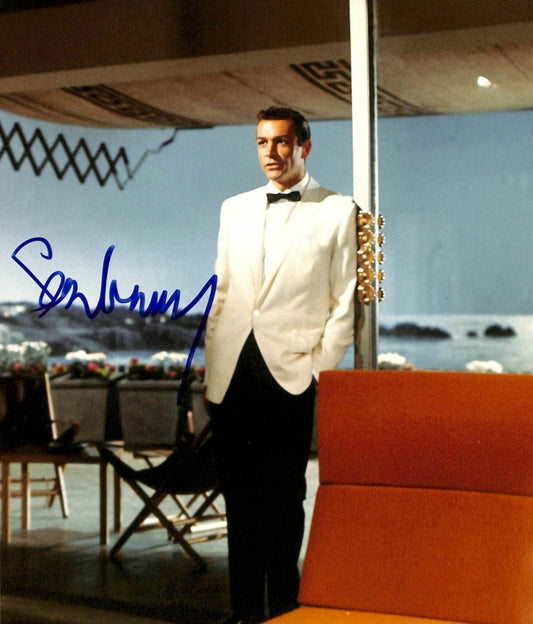 Sean Connery signed photo movie scene blue marker Beckett autographs