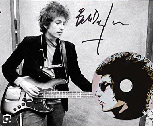 Bob Dylan record album pic signed photo Beckett autographs