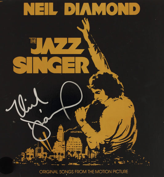 Neil Diamond signed album The Jazz Singer silver marker Beckett autographs