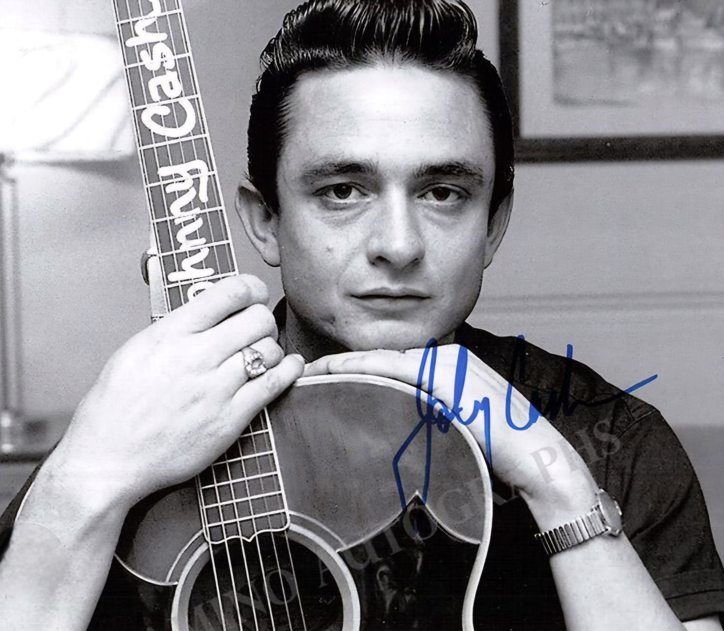 Johnny Cash signed photo my guitar Beckett autographs