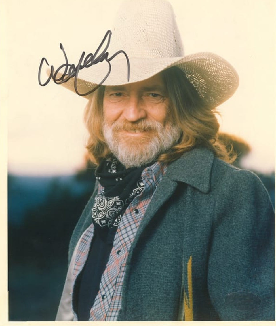 Willie Nelson signed photo Cowboy image