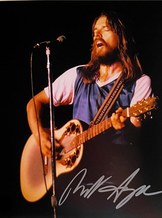 Bob Seger signed photo early days on stage