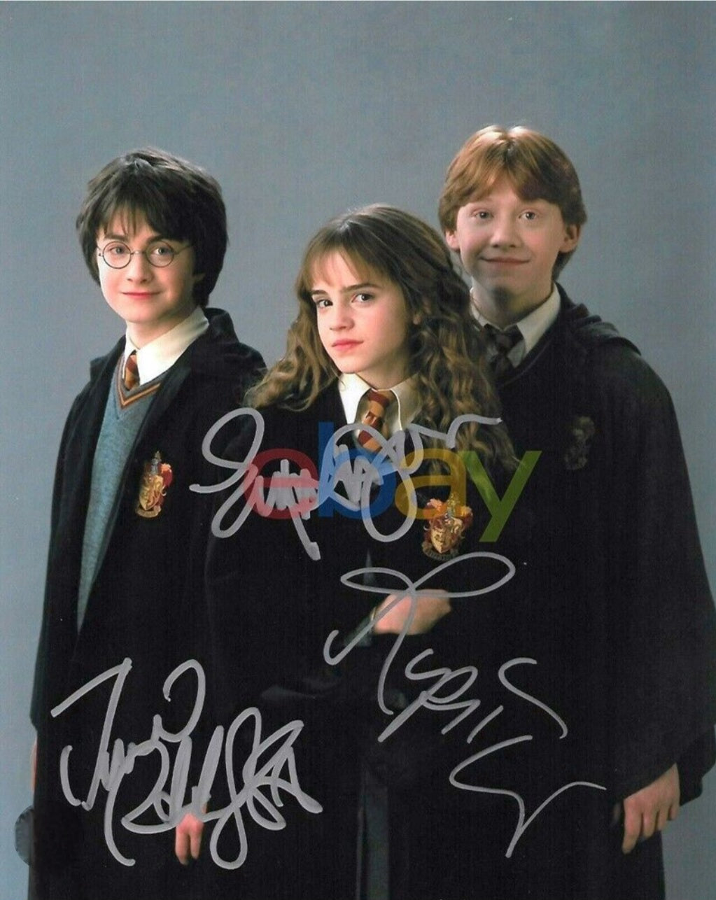 Harry Potter cast signed photo silver marker 