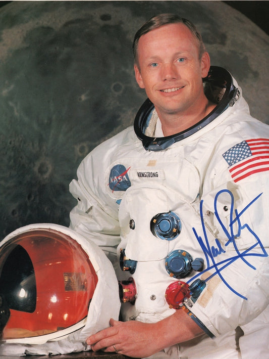 Neil Armstrong signed photo Moon Man Beckett autographs