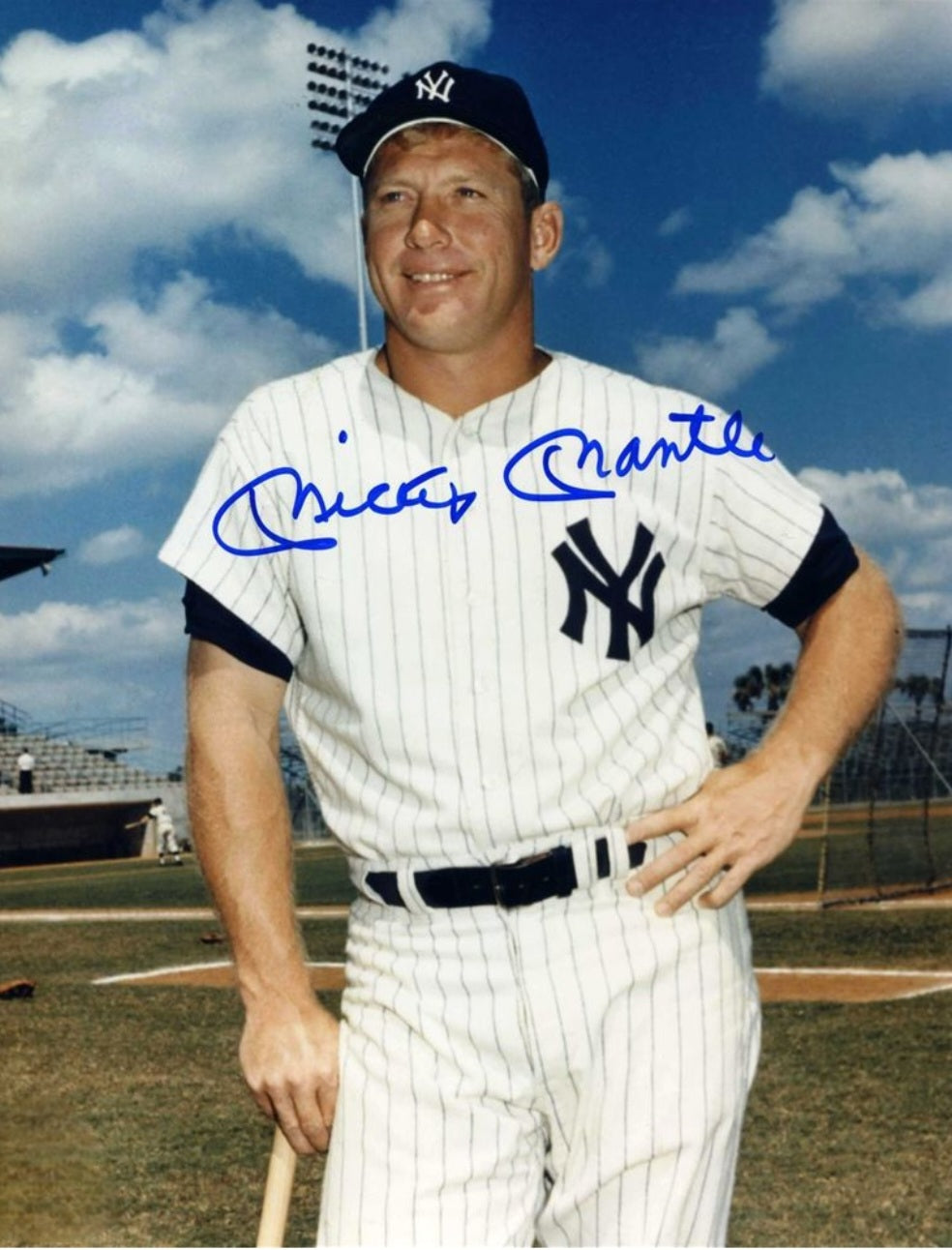 Mickey Mantle signed photo sunny days Beckett autographs