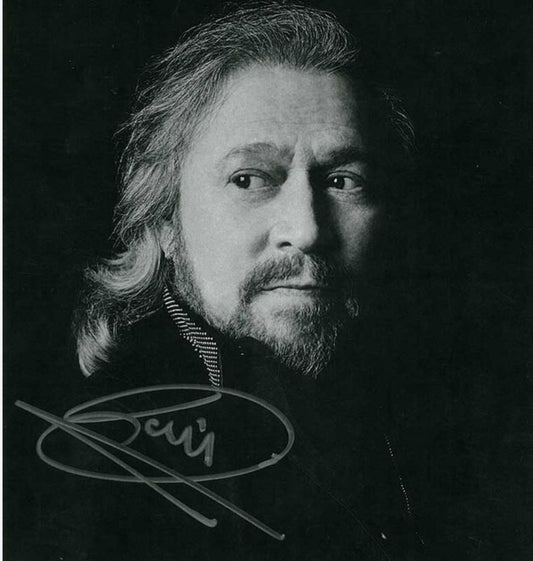 BARRY GIBB signed autographed photo silver black COA Hologram