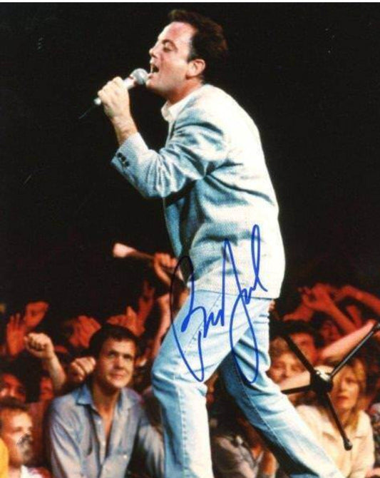 Billy Joel signed photo on stage Beckett autographs