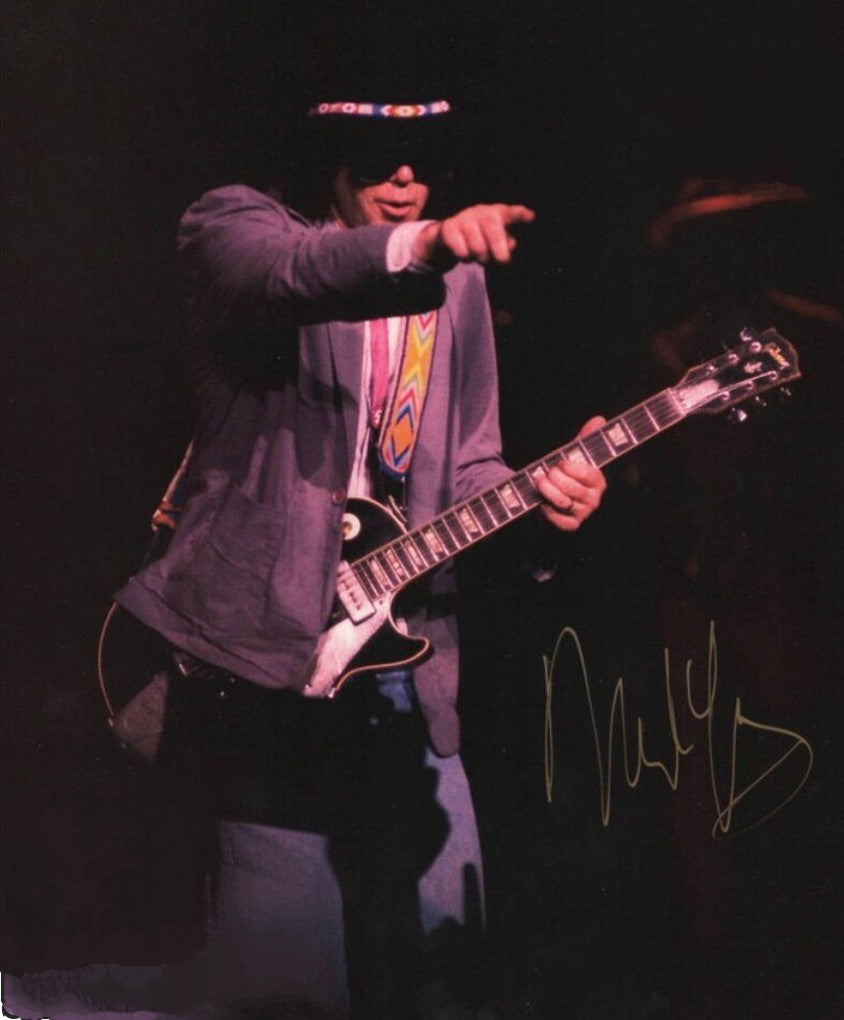 Neil young  signed  photo gold marker