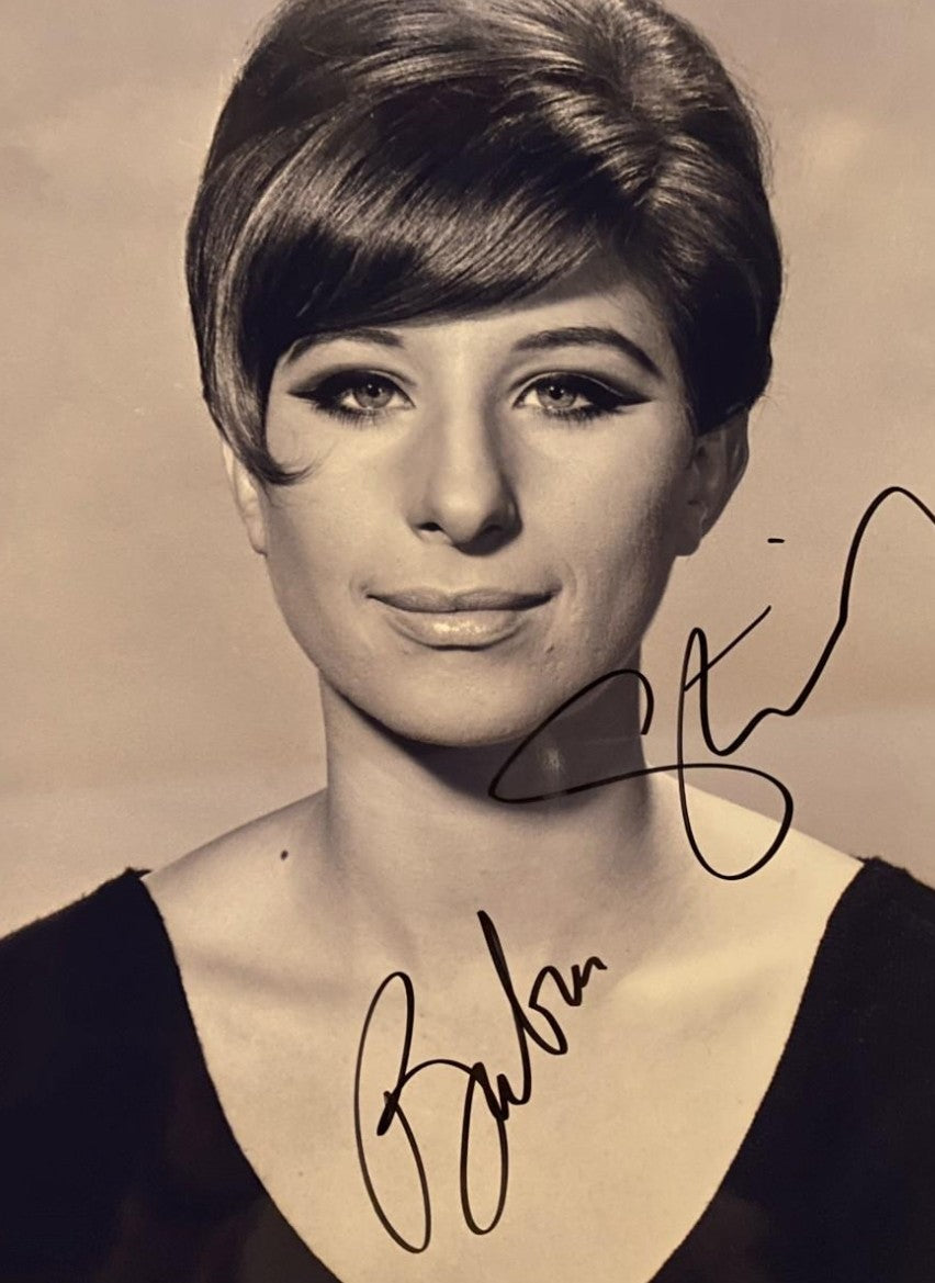 Barbra Streisand signed photo vintage image