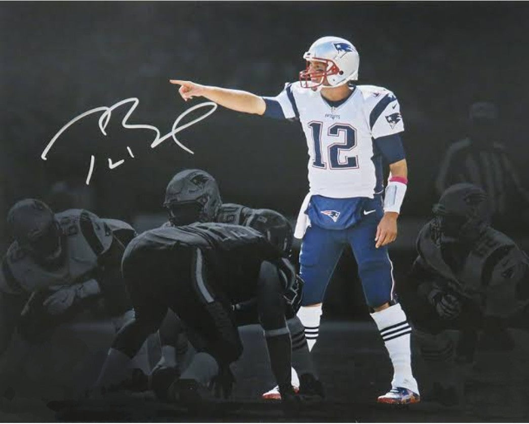 Tom Brady signed autographed photo the play