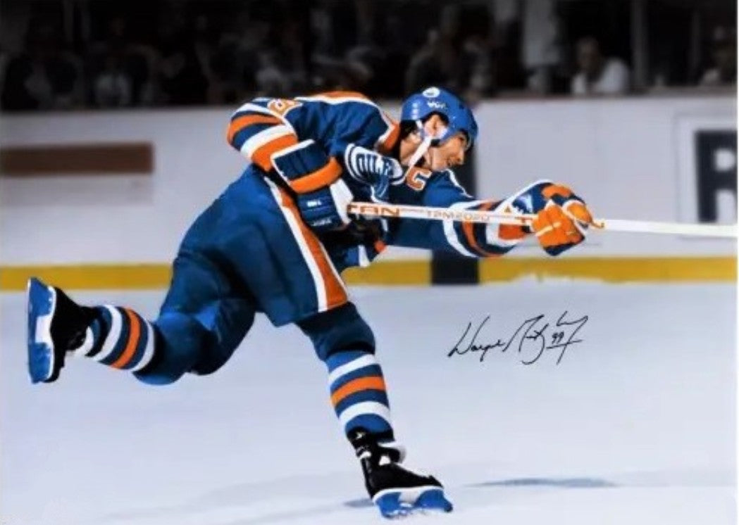 WAYNE GRETZKY signed autographed photo slap shot COA Hologram