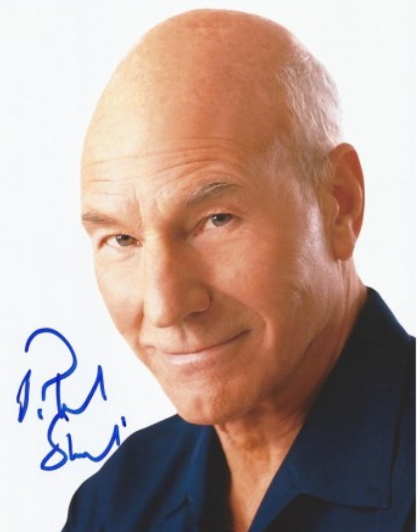 Patrick Stewart signed photo face pic