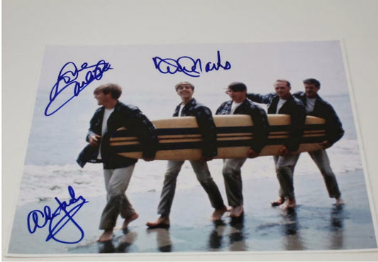 The Beach Boys signed autographed photo carrying a surfboard Boston memorabilia