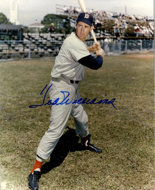 Ted Williams signed autographed photo batting stance Boston memorabilia