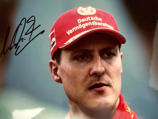 Michael Schumacher autographed photo Boston memorabilia face pic