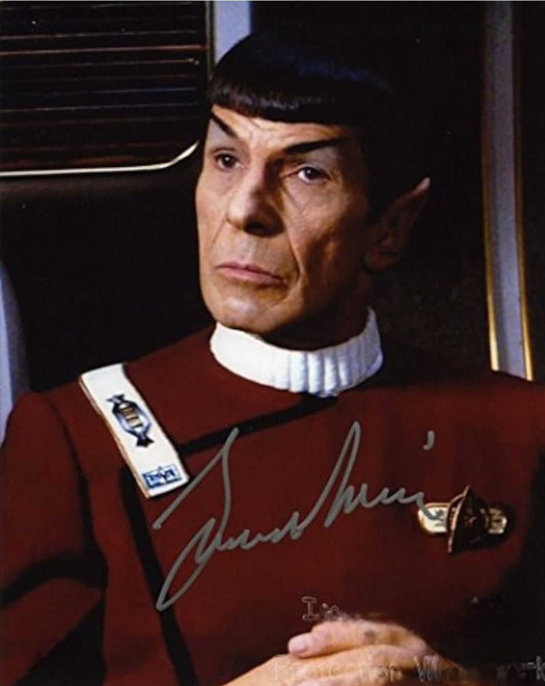 Leonard Nimoy signed autographed photo silver marker Boston memorabilia