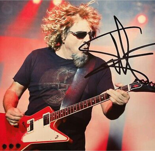 Sammy Hagar signed autographed photo playing guitar Boston memorabilia