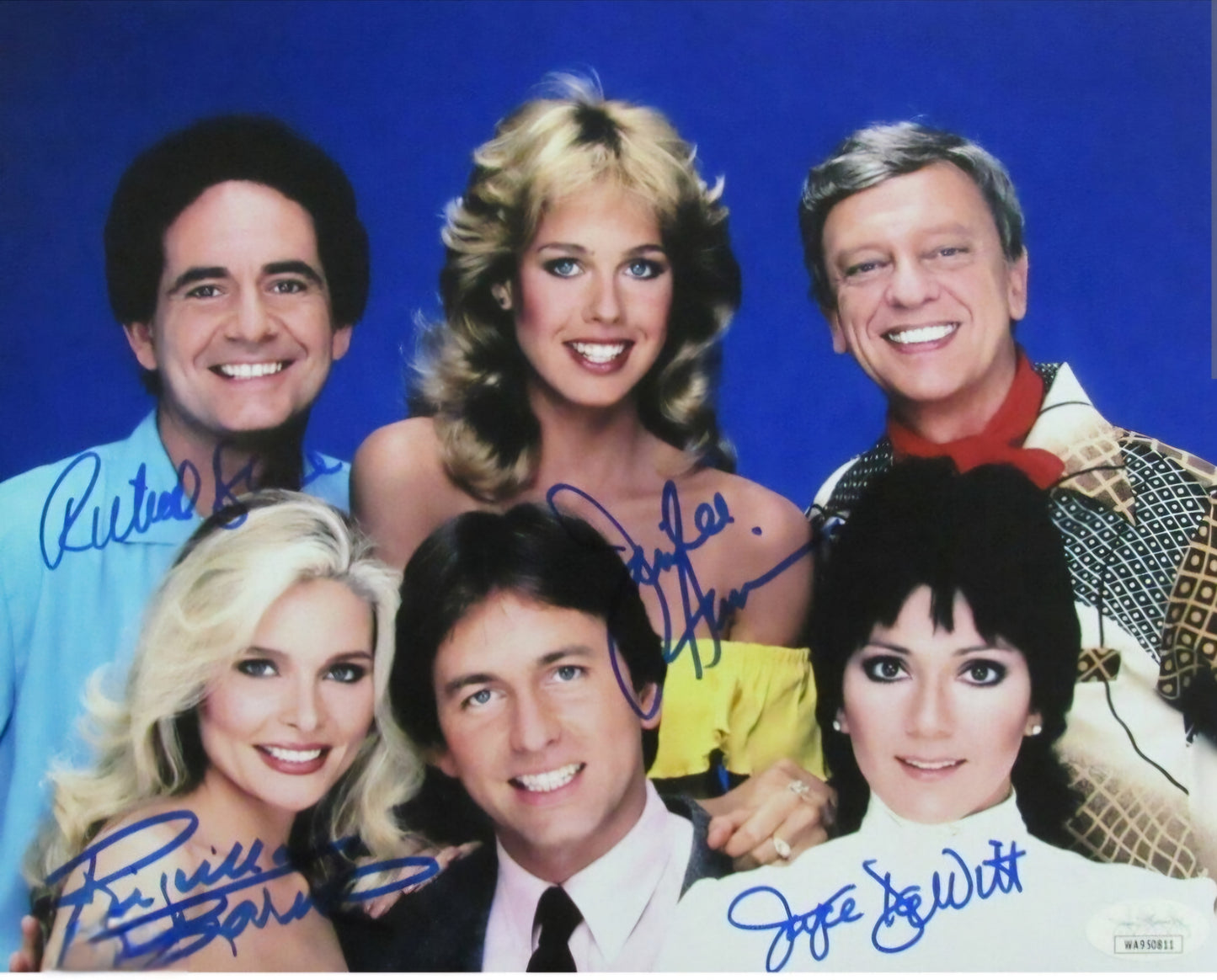 Three's Company cast signed photo later years Boston memorabilia