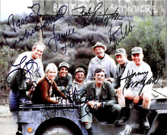 Mash cast signed photo in the truck Boston memorabilia