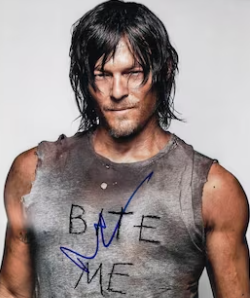 NORMAN REEDUS signed autographed photo script COA Hologram Beckett Autographs