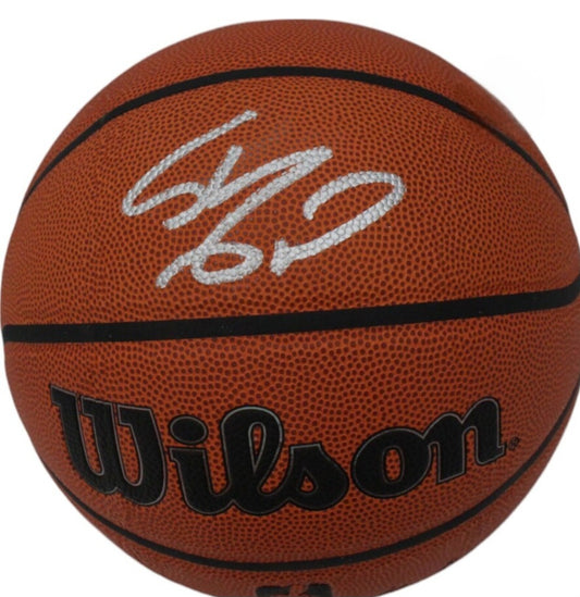 Shaquille O'Neal signed basketball silver marker Wilson