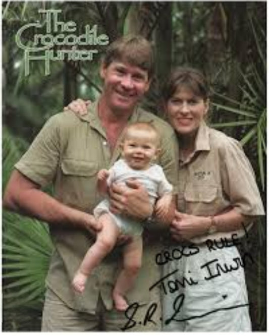 Steve Irwin family signed photo Boston memorabilia