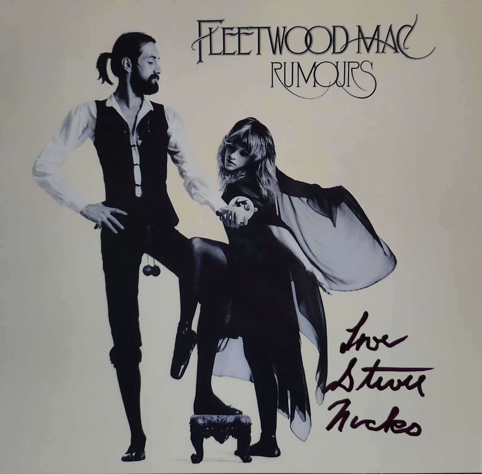 Stevie Nicks signed Fleetwood Mac Rumours album