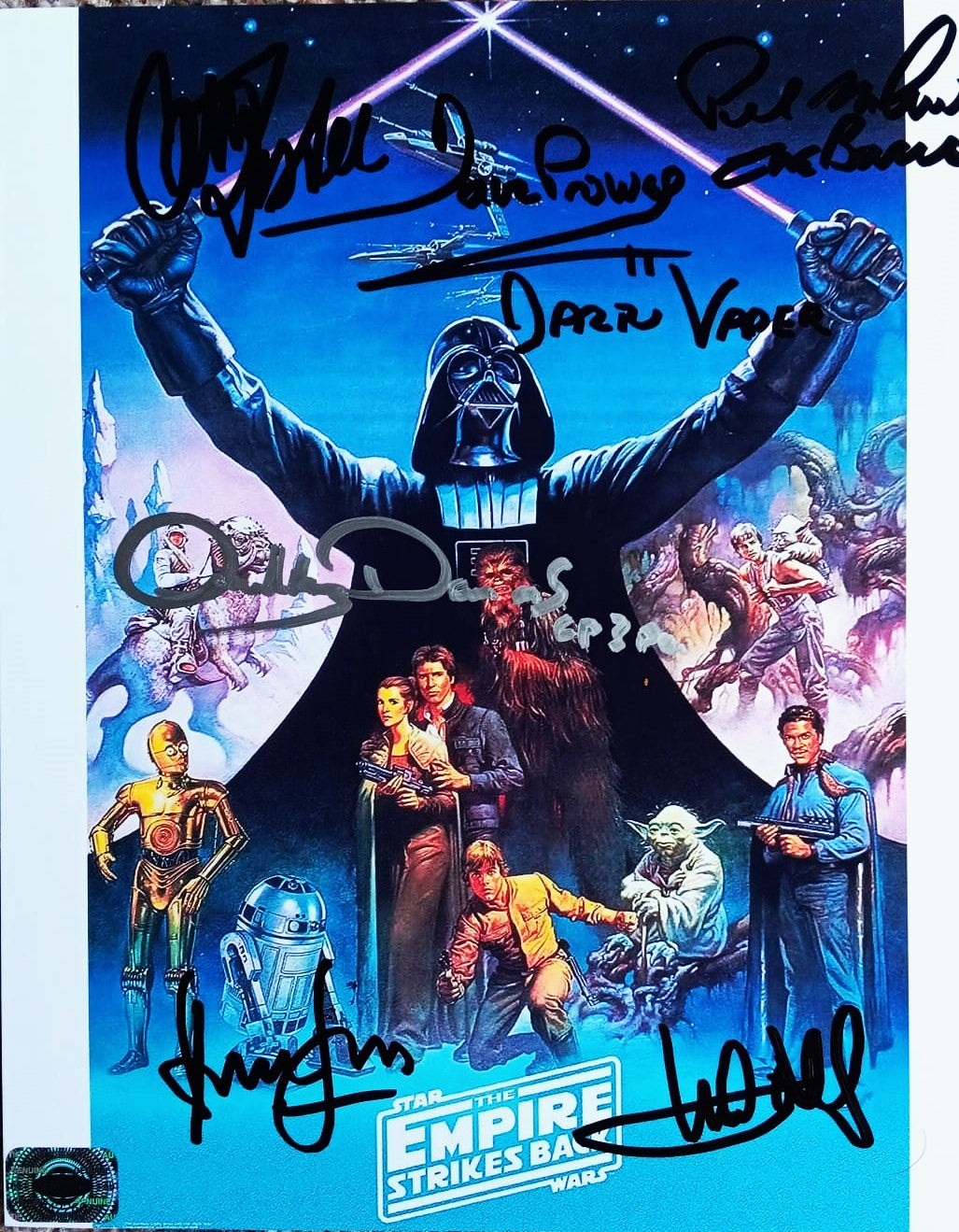 STAR WARS THE EMPIRE STRIKES BACK CAST signed autographed photo COA Hologram Beckett Autographs