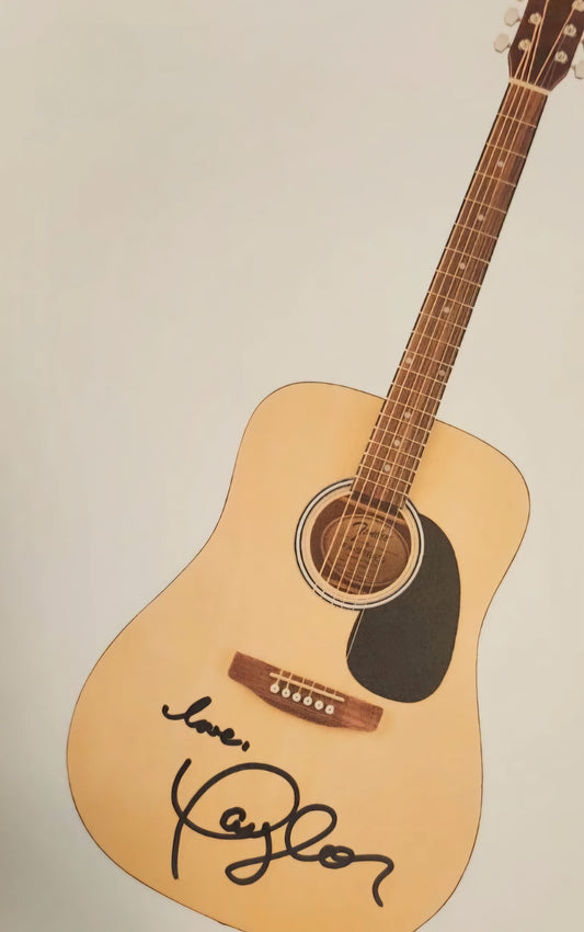 taylor swift signed guitar black marker