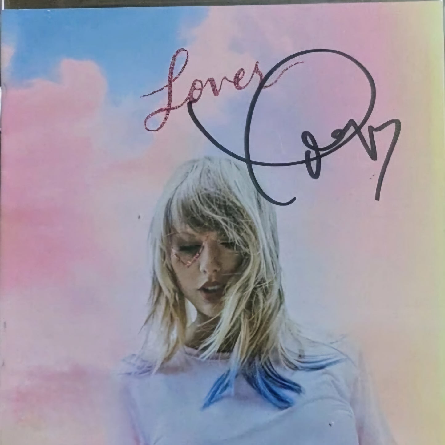 Taylor Swift signed autographed lover album black marker