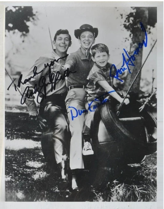 Andy Griffith cast sign photo together