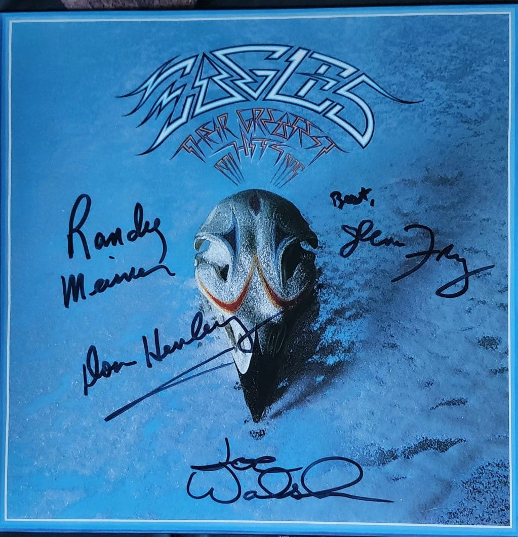 THE EAGLES band signed autographed album Their Greatest Hits COA Hologran Boston memorabilia