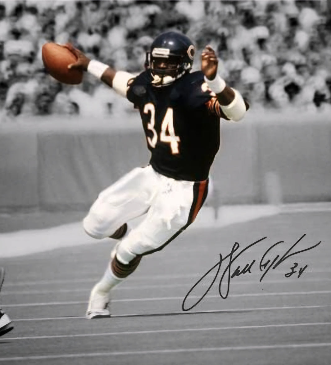 WALTER PAYTON signed autographed photo tackle COA Hologram