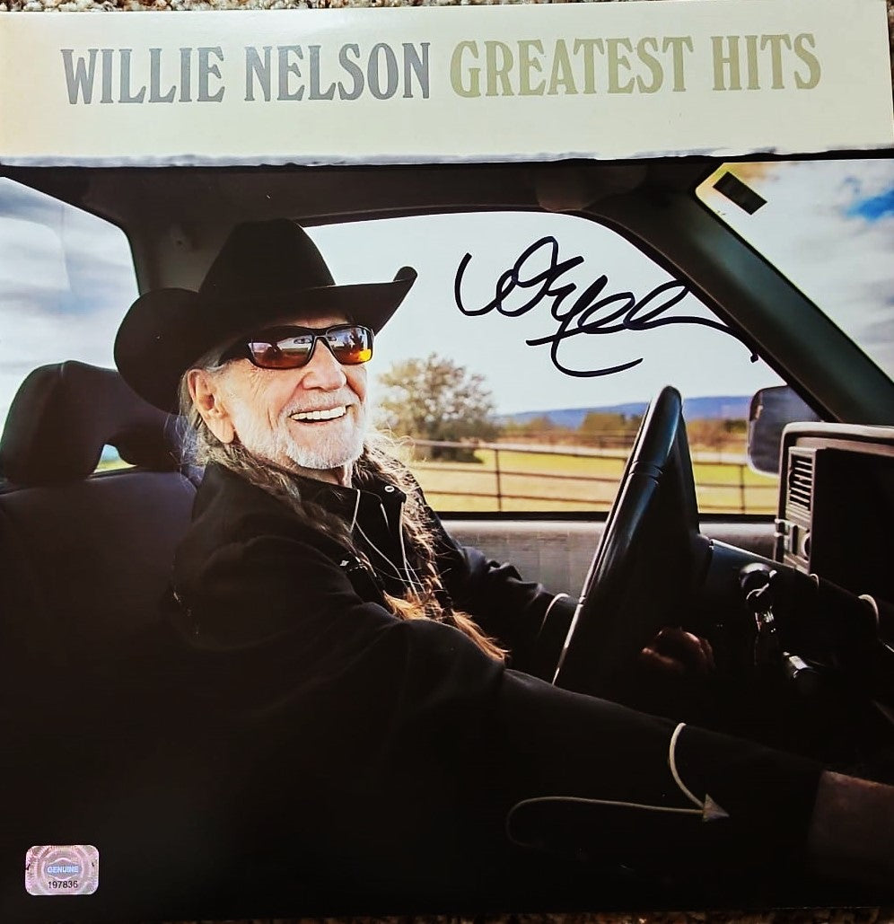 WILLIE NELSON signed autographed album COA Hologram greatest hits Boston memorabilia