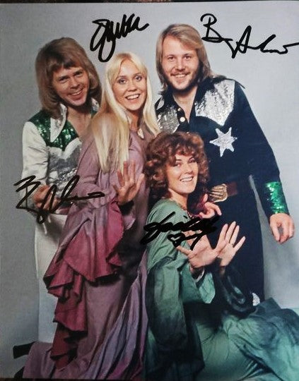 ABBA signed autographed photo COA Hologram black marker