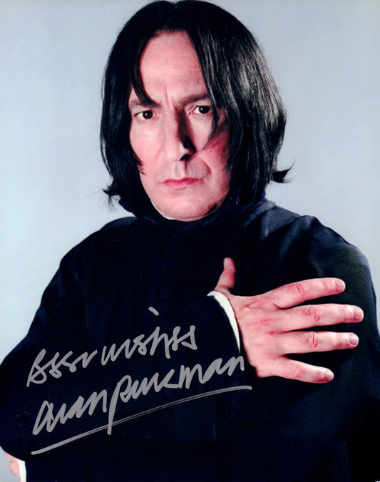 ALAN RICKMAN Signed Autographed Photo B/W