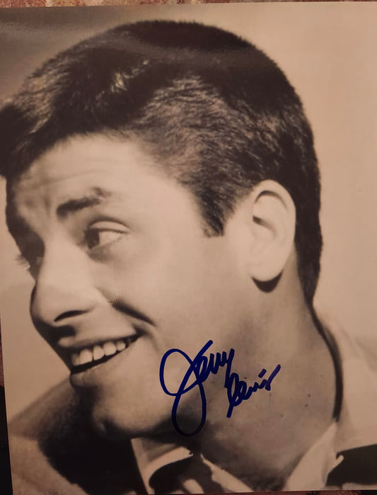 jerry lewis signed photo blue marker