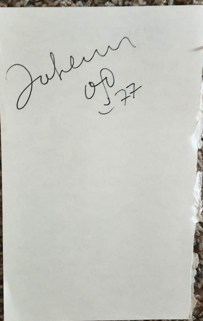 John Lennon signed autographed paper 1977