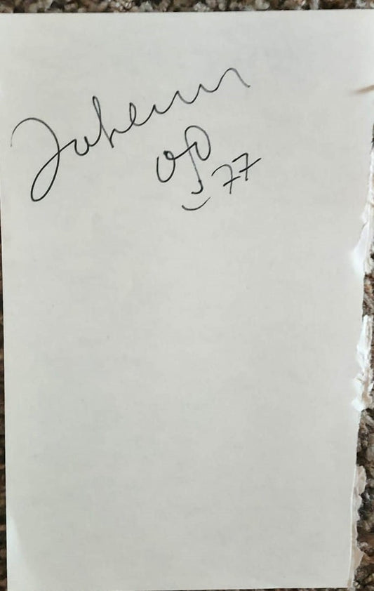 John Lennon signed autographed paper 1977