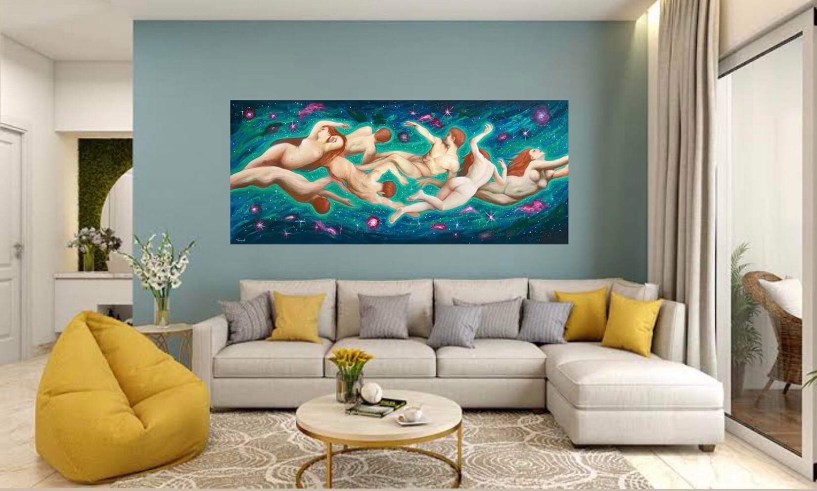 NUDE PAINTING ACRYLIC CANVAS THAILAND Beckett Autographs