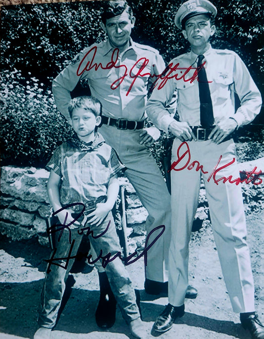 Andy Griffith Cast Show Signed Photo with Ron howard COA Hologram