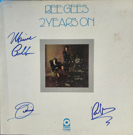 The Bee Gees signed album two years on by Boston memorabilia