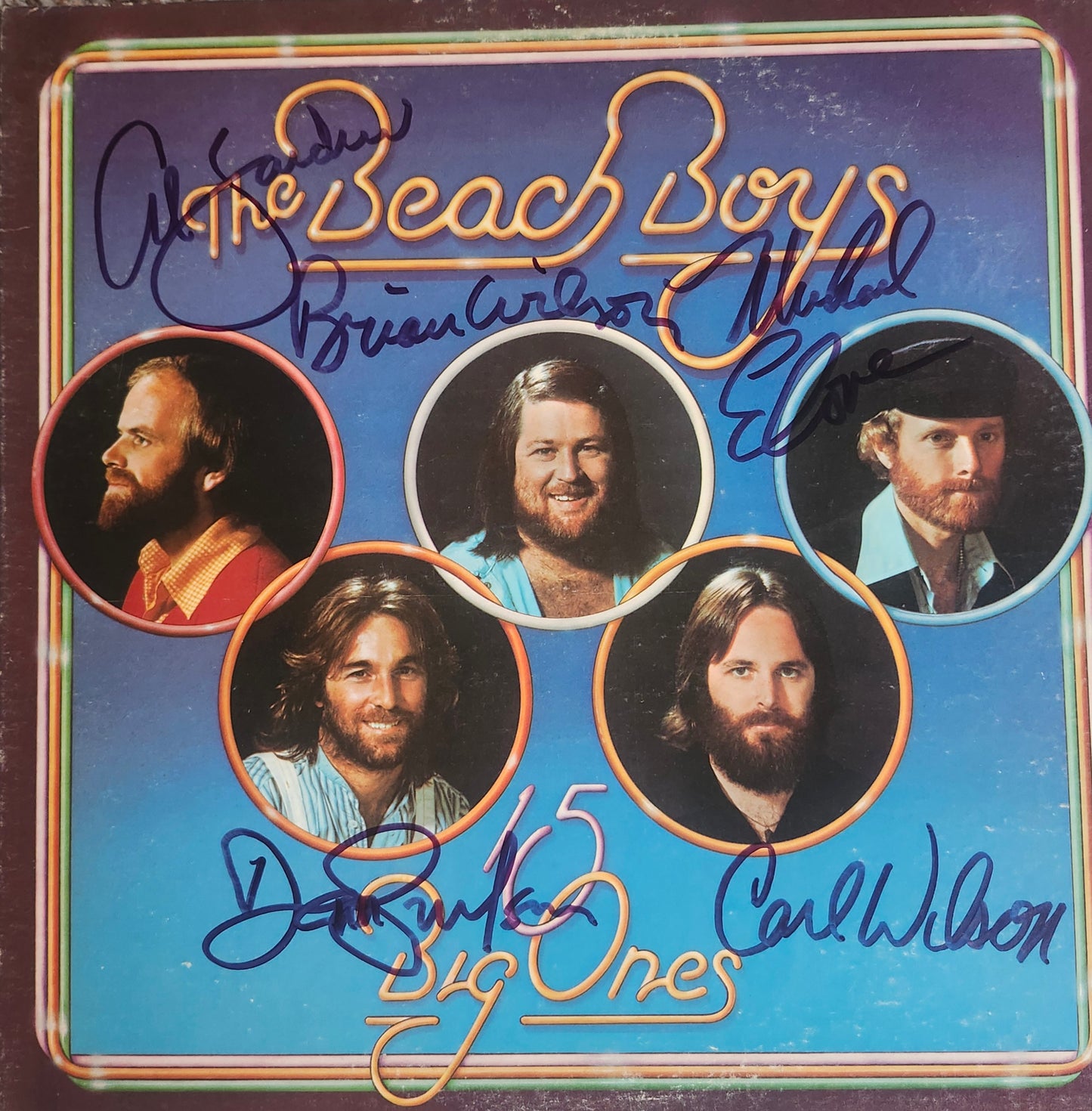 THE BEACH BOYS Signed Album 15 Big Ones COA Hologram